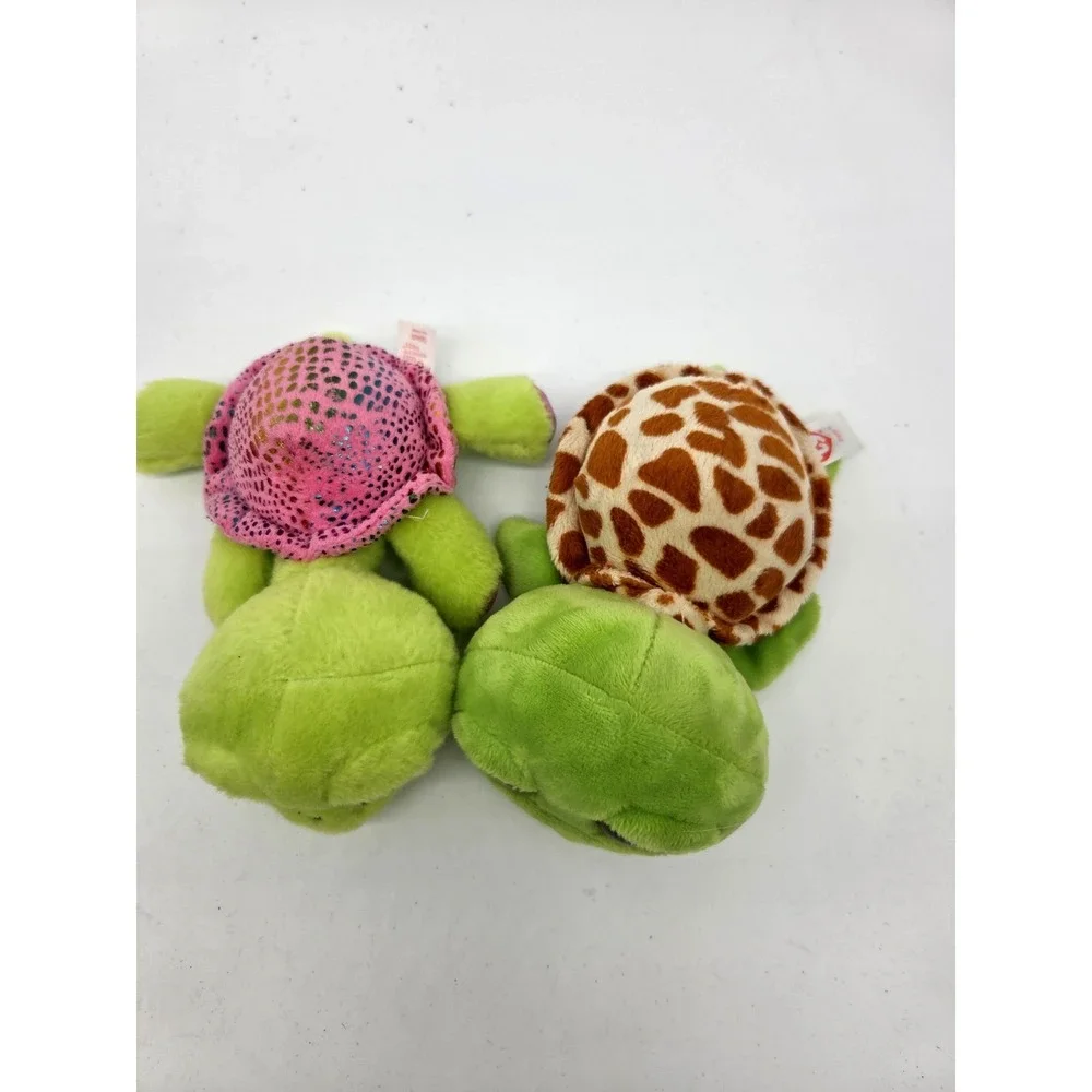 LOT Russ Splash Pin/ Ty Beanie Boos ZIPPY the Green Turtle (6 Inch) Plush